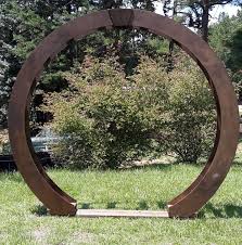 Rustic Wooden Wedding Arch Made By G Jones Moon Gate Moon Gate Wooden Wedding Arches Garden Arch