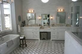 Geometric Marble Floor Transitional Bathroom Newport Harbour Home Tour Master Bathroom Vanity Elegant Bathroom Serene Bathroom