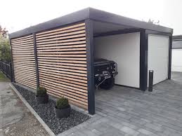The costs of carports and garages will vary greatly depending on the size and style, though you'll find that carports cost less, since they don't have sides. Einzel Carport Aus Stahl Mit Sektionaltor Anbau Carport News Brandl