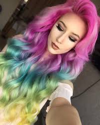 Color Head Hair Dye Tutorial Rainbow Hair Color Cool Hair Color