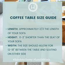 Your complete coffee table guide. What S The Right Size For My Coffee Table Here Are Our Quick Guidelines For Picking The Right Piece En Coffee Table Size Home Living Room Family Living Rooms