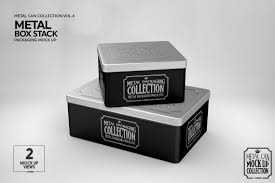 Download Textured Metallic Tin Box Mockup Front View Free Mockups Psd Template Design Assets
