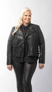 Plus Size Fashion Leather Jacket Embossed Jacket Black Lamb Leather Women S Fashion York Furrier Plus Size Fashion Fashion Size Fashion