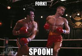 In the italian dub of the movie, ivan drago's line i must break you was translated as i break you in two (ti spiezzo in due, complete with fake russian accent). Rocky 4 Meme Sylvester Stallone Rocky Film Rocky Balboa