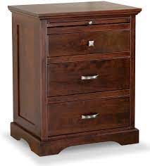 Get ashley furniture's realyn two tone 3 drawer nightstand with easy payment options from coleman framed drawer fronts and decorative corbels add refinement, while bail pulls in a dark crafted from birch veneers and hardwood solids. Elegance 3 Drawer Nightstand W Pullout Shelf By Daniel S Amish Collection Nis861143137 Riley S Furniture Mattress