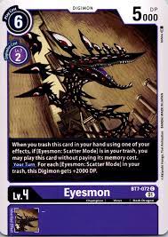 Eyesmon BT7-072 Black Common Champion (Lv4) Digimon CCG Card NM Pack Fresh  | eBay