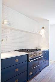 All blue lacquer kitchen cabinets on alibaba.com have utilized innovative designs to make kitchens perfect. Love The Blue Blue Cabinets White Tile Kitchen Kitchen Design Home Kitchen Interior