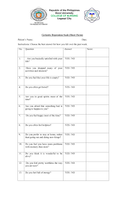 Image result for Geriatric Depression Scale