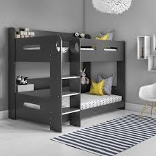 Buy bunk bed online on ny furniture outlets. Sky Bunk Bed In Dark Grey Ladder Can Be Fitted Either Side Furniture123