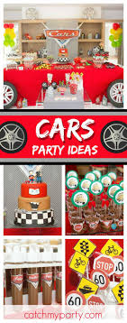 Cars Disney Birthday Cars Party In A Double Celebration The Passion Of Father And Son Catch My Party Cars Birthday Party Disney Cars Birthday Parties Cars Birthday Party Decorations