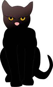 Illustrated Silhouette Of A Black Cat Free Stock Photo Black Cartoon Feline Cats