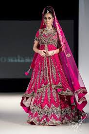 Hot Pink Indian Lacha Gown Party Wear Asian Bridal Wear Indian Fashion