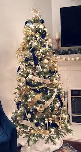 Aitsite 24ct christmas tree ornaments set 1.57 inches mini shatterproof holiday ornaments balls for christmas decorations, navy blue. Navy Gold White Blue Christmas Tree Decorations Party Pretties Gold Christmas Tree Decorations Blue Christmas Tree Decorations Blue Christmas Tree