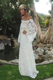 Handmade Bell Sleeve Crochet Lace Bohemian Wedding Dress Off Etsy Wedding Dresses Lace Lace Dress Vintage Wedding Attire For Women