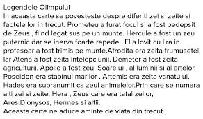 Maybe you would like to learn more about one of these? Vreau Si Eu Rezumatul Cartii Legendele Olimpului Acest Rezumat Imi Trebuie Brainly Ro