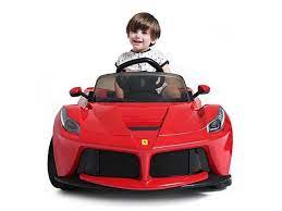 The feber ferrari california 12v ride on car features all the official ferrari stickers and badges. Rastar 12v Ferrari Laferrari Kids Electric Ride On Car With Mp3 And Remote Control Red Newegg Com