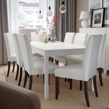Dining tables are hot spots even when there's no food on them. Henriksdal Chair Dark Brown Grasbo White In 2020 Ikea Dining Chair White Dining Room Table Slipcovers For Chairs