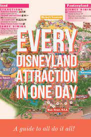 All 61 Disneyland Attractions In 1 Day Disneyland Attractions Disneyland Disneyland Trip