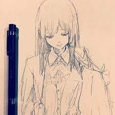 休憩 ラフ illustration doodle drawing manga otaku アナログ 落書き 絵 イラスト アナログイラスト 鉛筆 イラスト スケッチ