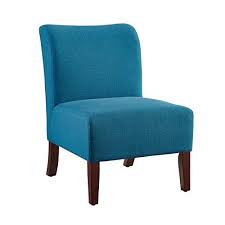 Amazon Com Linon Todd Curved Back Blue Slipper Chair Kitchen Dining Slipper Chair Chair Blue Slippers