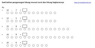 Aug 14, 2021 · soal sempoa untuk anak tk. Soal Latihan Pengurangan Hitung Manual Coret Dan Hitung Bulatnya