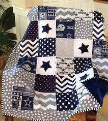 Dallas Cowboy Quilt In Navy Gray White Nfl Dallas Cowboy Etsy Cowboy Quilt Quilts Dallas Cowboys Blanket