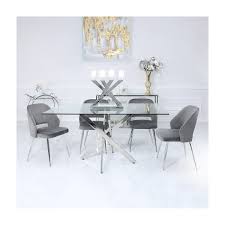 See 4 unbiased reviews of deri delite, rated 4.5 of 5 on tripadvisor and ranked #99 of 329 restaurants in aurora. Glass Dining Table 4 Grey Velvet Chairs Aurora Boutique Furniture123