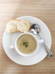 Composition with mushroom soup in pot, fresh and dried mushrooms, on. 893 Mushroom Soup Garlic Bread Photos Free Royalty Free Stock Photos From Dreamstime