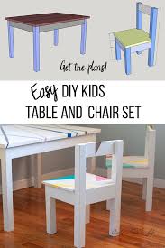 Easy Diy Kids Table And Chair Set With Free Plans Anika S Diy Life Diy Kids Chair Diy Kids Table Kids Table And Chairs