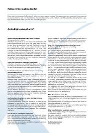 Ankle swelling and heart burn. Patient Information Leaflet Amlodipine Axapharm