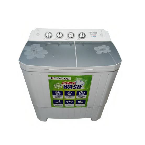 Kenwood KWM-231159 11KG Crystal Top Twin Tub Washing Machine, Power Wash Series