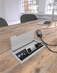Eca Interact G2 Provides Power Data And Usb Charging Accessible At Table Top With Additional Convenience Outlet Located Underneath For Added Utility Power