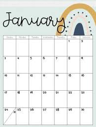 Boho Rainbow Calendar In 2020 Classroom Calendar Calendar Teachers Pay Teachers