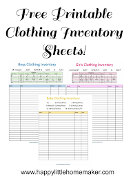 Free Printable Clothing Inventory Sheets Childrens Clothes Storage Trendy Childrens Clothes Online Kids Clothes