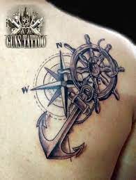 A reminder to always stay grounded and keep your wits about you. Image Result For Compass And Anchor Tattoo Compass Tattoo Anchor Tattoos Tattoos For Guys