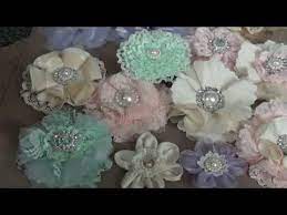 Shop shabby chic flowers at target.com. Handmade Shabby Chic Flowers Not A Tutorial Ideas For Embellishing Boxes Clothes Bags With Ribbon Lace Or Fabric Flower Brooch Fabric Flowers Cloth Flowers
