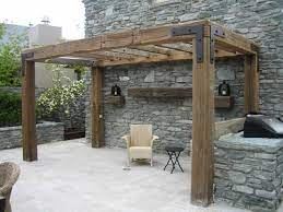 Rustic Timber Pergola Love The Simple Look But With Less Roof Beams So It Doesn T Block Too Much Sun Could Ex Outdoor Pergola Timber Pergola Rustic Pergola