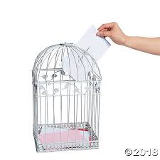 Bird Cage Gift Card Holder White Birdcage Card Holder Card Box Wedding Wedding Cards Birdcage Card Holders
