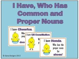 This Class Game Is Designed To Reinforce The Concept Of Common And Proper Nouns Included 1 24 Playing Cards 2 An Common And Proper Nouns Proper Nouns Nouns