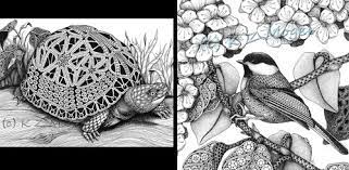 A carpet is a textile floor covering typically consisting of an upper layer of pile attached to a backing. Design Stack A Blog About Art Design And Architecture Animal Portrait Drawings Dressed With Zentangle Textures