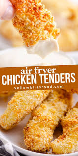 Crispy Air Fryer Chicken Tenders Yellowblissroad Com Recipe In 2020 Air Fryer Chicken Tenders Side Dish Recipes Easy Air Fryer Chicken