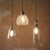 Rushton graphite farmhouse clear glass bell mini pendant light. 3