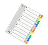File Dividers 5 Part 10 Part 12 Part 30 Part Folder Divider Numbered  Subject Dividers Multipunched Color Index Tabs Organization