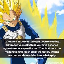 These balls, when combined, can grant the owner any one wish he desires. 14 Best Vegeta Quotes From Dragon Ball Shareitnow