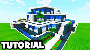 Minecraft Tutorial How To Make A Modern Mansion 9 Youtube