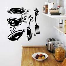 creative mignon ustensiles de cuisine stickers muraux pour cuisine decoration a la maison ustensile cuisine stickers muraux cuisine