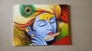 Krishna Buddha Art Painting Krishna Painting Painting Canvases