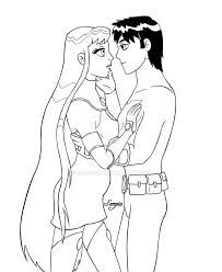Robin Nightwing And Starfire Coloring Page Nightwing And Starfire Nightwing Starfire