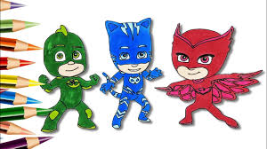 Pj Masks Drawing And Coloring Pijamaskeliler Cizimi Ve Boyamasi Youtube