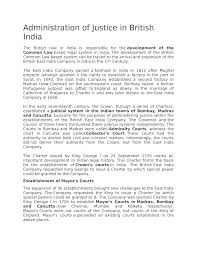 Administration of Justice in British India - Administration of Justice in  British India The British - Studocu